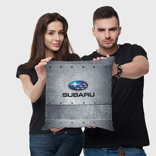 Подушка квадратная SUBARU / 3D-принт – фото 3