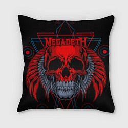 Подушка квадратная Megadeth, цвет: 3D-принт