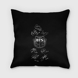 Подушка квадратная BTS, цвет: 3D-принт