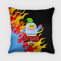Подушка квадратная BRAWL STARS SPROUT, цвет: 3D-принт