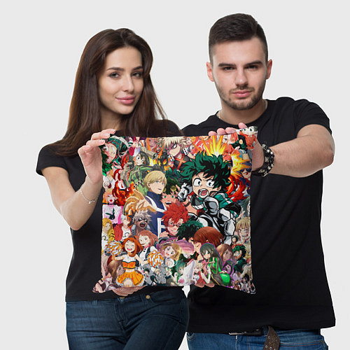 Подушка квадратная Моя геройская академия / 3D-принт – фото 3