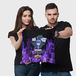 Подушка квадратная Brawl Stars DJ Frank, цвет: 3D-принт — фото 2