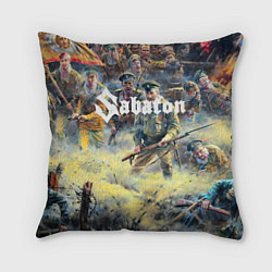 Подушка квадратная Sabaton, цвет: 3D-принт