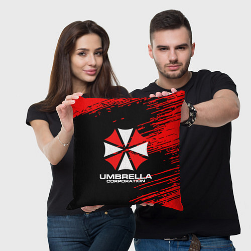 Подушка квадратная Umbrella Corporation / 3D-принт – фото 3