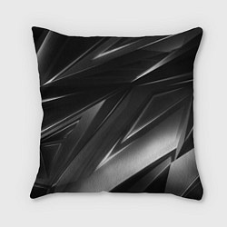 Подушка квадратная GEOMETRY STRIPES BLACK & WHITE, цвет: 3D-принт
