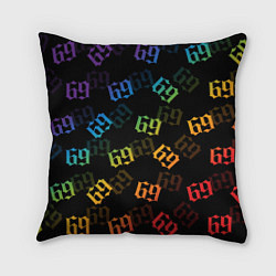 Подушка квадратная 6IX9INE, цвет: 3D-принт