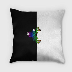 Подушка квадратная Лягуха, цвет: 3D-принт