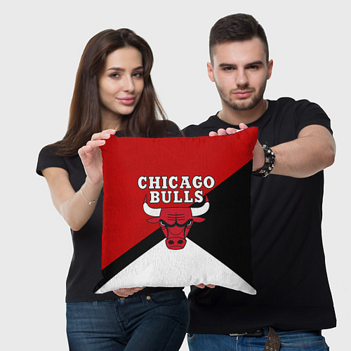 Подушка квадратная CHICAGO BULLS / 3D-принт – фото 3