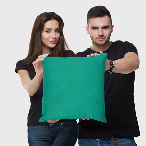 Подушка квадратная Зеленый / 3D-принт – фото 3