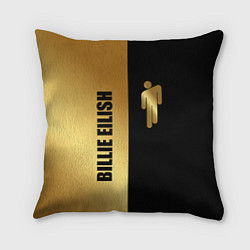 Подушка квадратная Billie Eilish Gold, цвет: 3D-принт