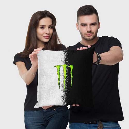 Подушка квадратная MONSTER ENERGY / 3D-принт – фото 3