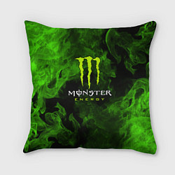Подушка квадратная MONSTER ENERGY, цвет: 3D-принт