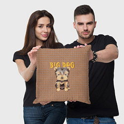 Подушка квадратная Большой пёс, цвет: 3D-принт — фото 2