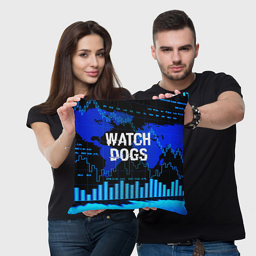 Подушка квадратная Watch Dogs / 3D-принт – фото 3