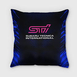 Подушка квадратная SUBARU STI Z, цвет: 3D-принт
