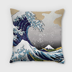 Подушка квадратная The great wave off kanagawa, цвет: 3D-принт