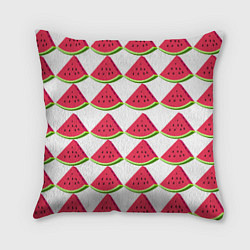 Подушка квадратная Арбузы, цвет: 3D-принт