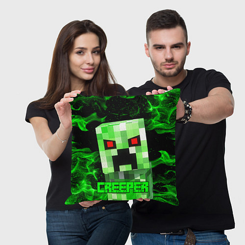 Подушка квадратная MINECRAFT CREEPER / 3D-принт – фото 3