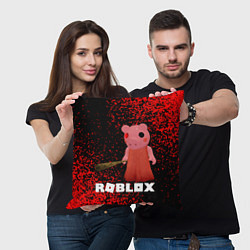 Подушка квадратная Roblox Piggy, цвет: 3D-принт — фото 2