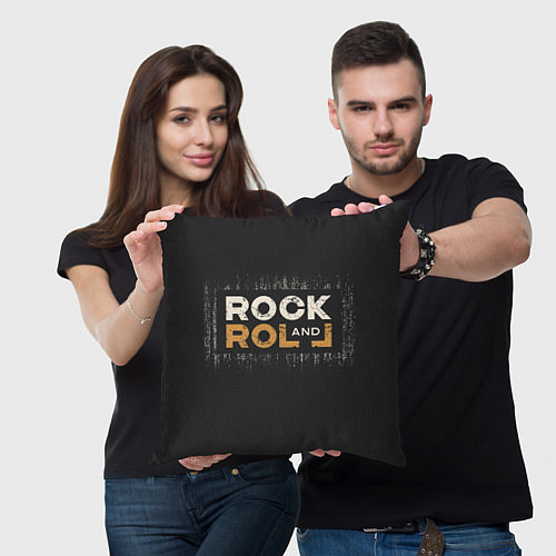 Подушка квадратная Rock and Roll Z / 3D-принт – фото 3