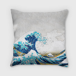 Подушка квадратная Japanese wave, цвет: 3D-принт