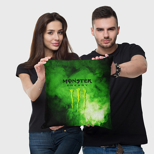 Подушка квадратная MONSTER ENERGY / 3D-принт – фото 3