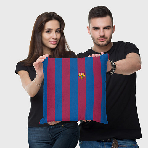 Подушка квадратная FC Barcelona 2021 / 3D-принт – фото 3