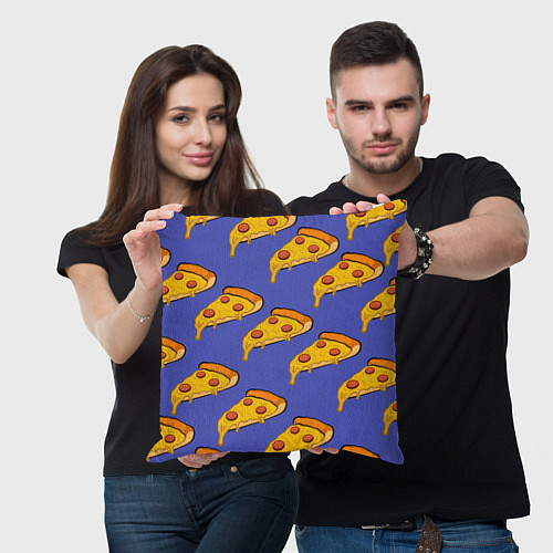 Подушка квадратная Кусочки пиццы / 3D-принт – фото 3