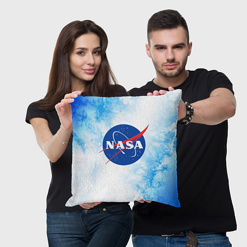 Подушка квадратная NASA НАСА / 3D-принт – фото 3