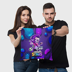 Подушка квадратная Emz Brawl stars ЭМЗ, цвет: 3D-принт — фото 2