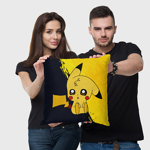 Подушка квадратная ПикачуPikachu / 3D-принт – фото 3