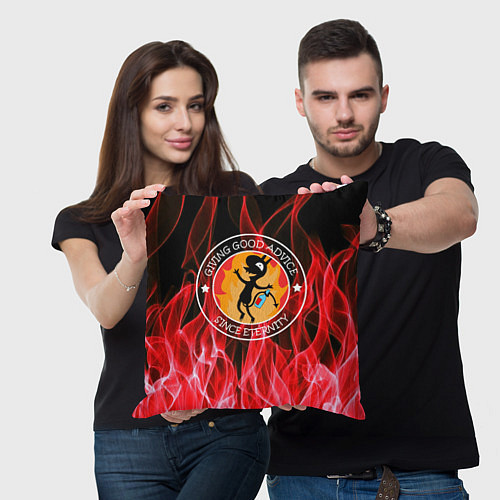 Подушка квадратная FIRE / 3D-принт – фото 3
