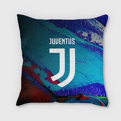 Подушка квадратная JUVENTUS ЮВЕНТУС, цвет: 3D-принт