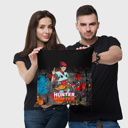 Подушка квадратная Хисока Hunter x Hunter / 3D-принт – фото 3