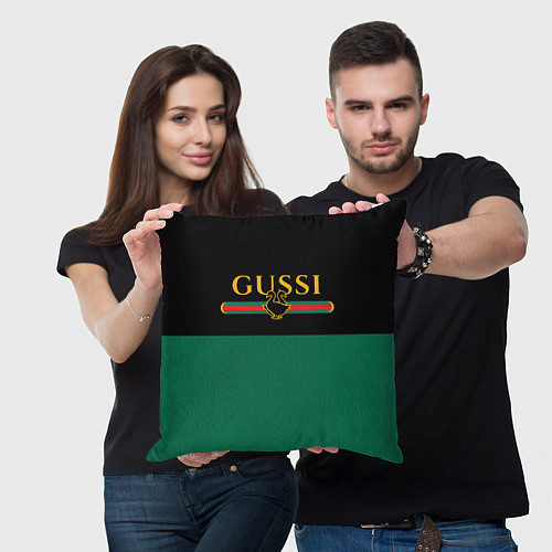 Подушка квадратная GUSSI ГУСИ / 3D-принт – фото 3