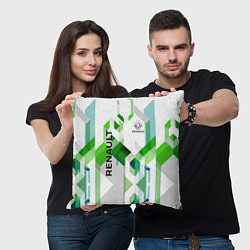 Подушка квадратная Renault, цвет: 3D-принт — фото 2