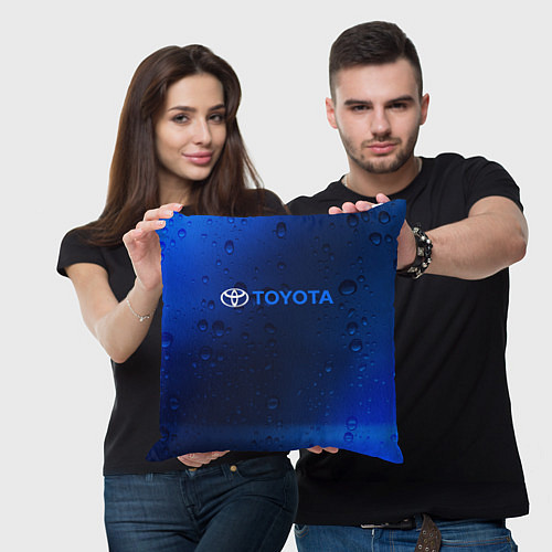 Подушка квадратная TOYOTA ТОЙОТА / 3D-принт – фото 3