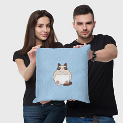 Подушка квадратная Тоторный кот, цвет: 3D-принт — фото 2