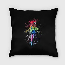 Подушка квадратная Попугай, цвет: 3D-принт