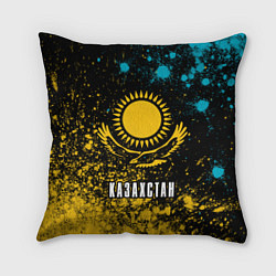 Подушка квадратная КАЗАХСТАН KAZAKHSTAN, цвет: 3D-принт