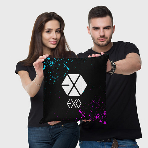 Подушка квадратная EXO BAND / 3D-принт – фото 3