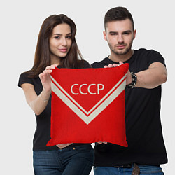 Подушка квадратная СССР хоккейная форма, цвет: 3D-принт — фото 2