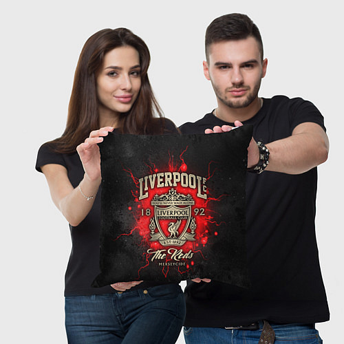 Подушка квадратная LIVERPOOL FC / 3D-принт – фото 3