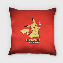 Подушка квадратная Pikachu Pika Pika, цвет: 3D-принт