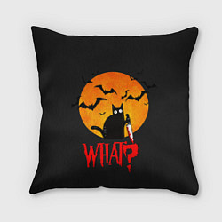 Подушка квадратная What Cat Halloween, цвет: 3D-принт
