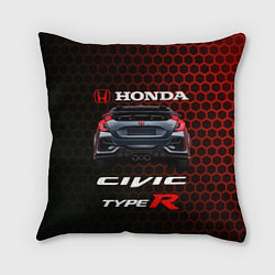 Подушка квадратная Honda Civic Type R, цвет: 3D-принт