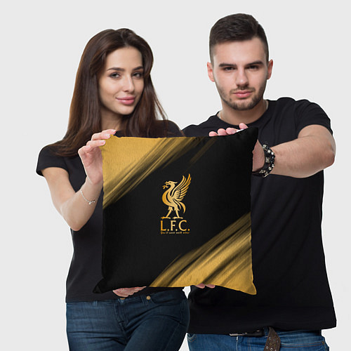 Подушка квадратная Liverpool Ливерпуль / 3D-принт – фото 3