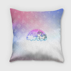 Подушка квадратная Единорог, цвет: 3D-принт