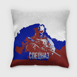 Подушка квадратная Спецназ России, цвет: 3D-принт