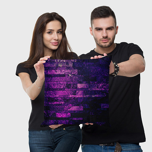 Подушка квадратная Purple-Wall / 3D-принт – фото 3